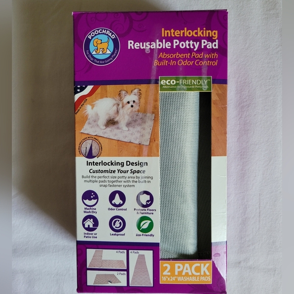 Poochpad Interlocking Reusable Potty Pad 2 Pack, NIB - Picture 1 of 7